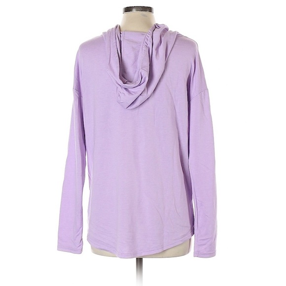 3/$30 French Terry Hoodie Tunic, Lavender - Picture 6 of 9